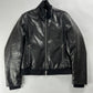 Prada Black Leather Bomber Jacket - L