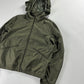 Prada Khaki Nylon Convertible Hood Utility Jacket SS 2010 - M