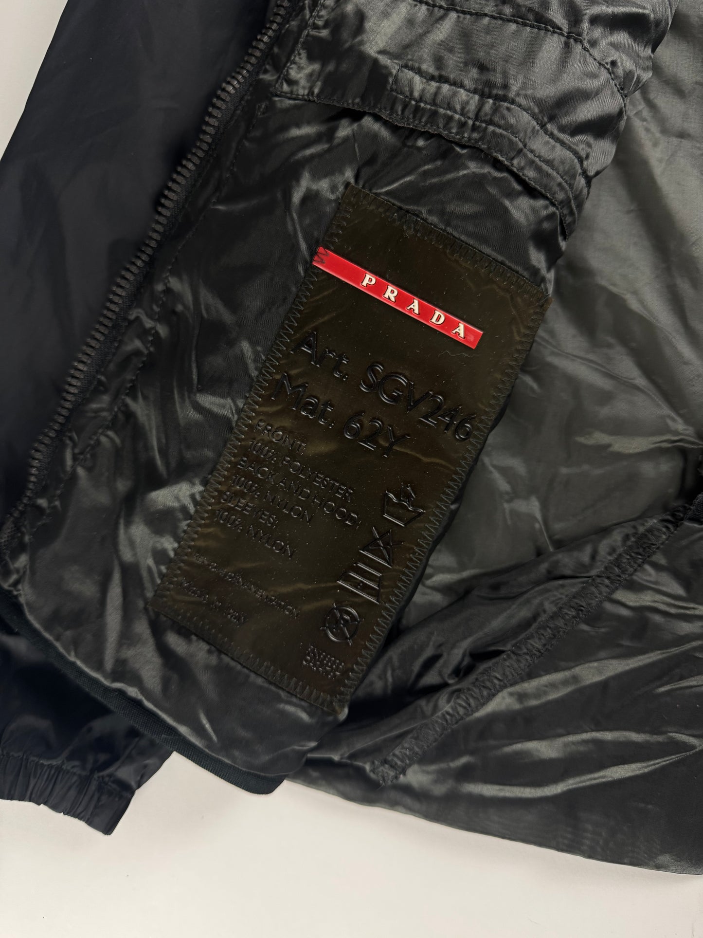 Prada Sport Translucent Back Mesh Jacket Nylon SS 2000 - L