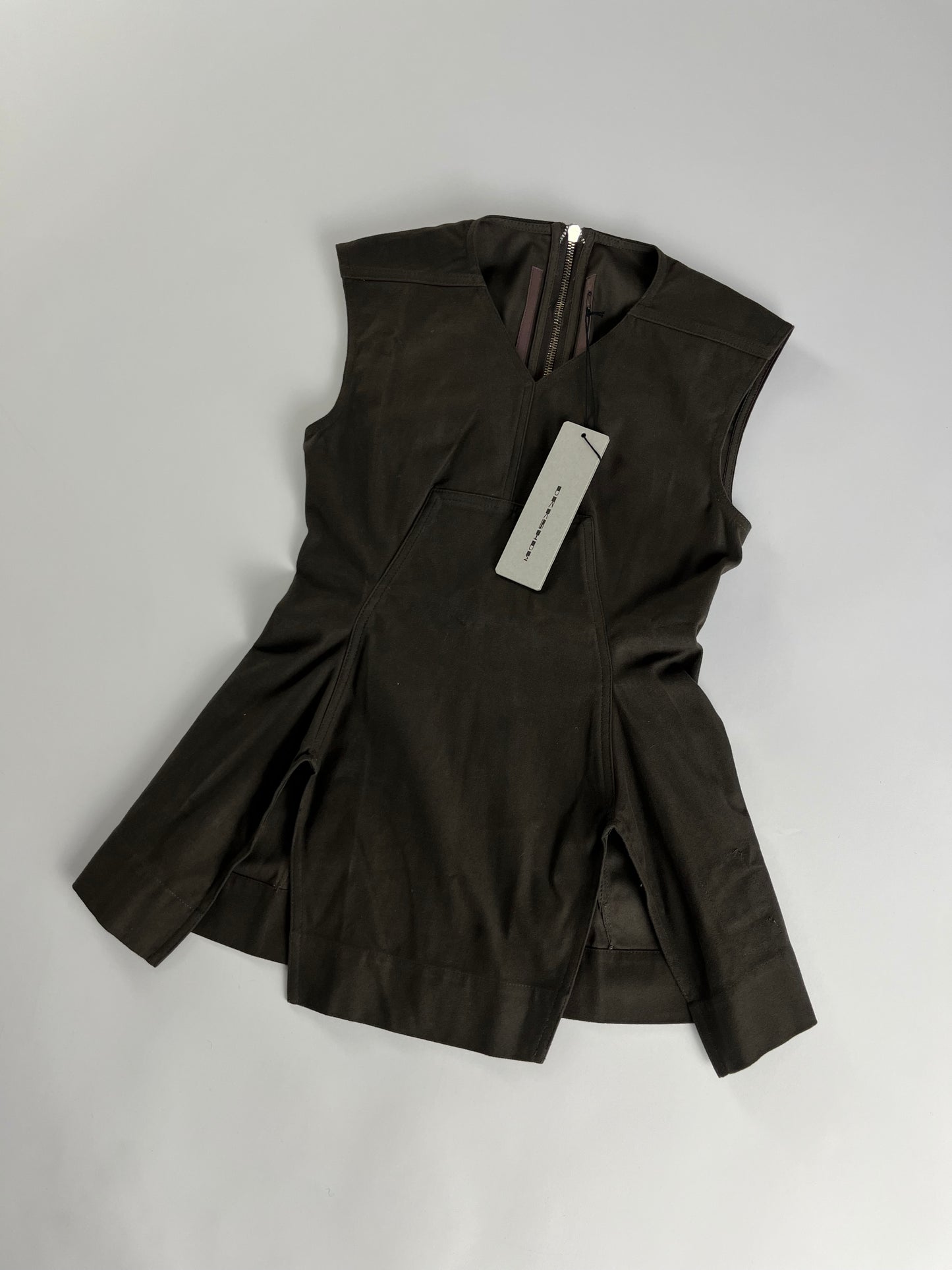 Rick Owens Sample DRKSHDW Zipper Mini Tunic Dress FW 2015 - XS