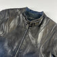 Gucci Frida Giannini Blue Gradient Leather Motor Jacket SS 2009 - M