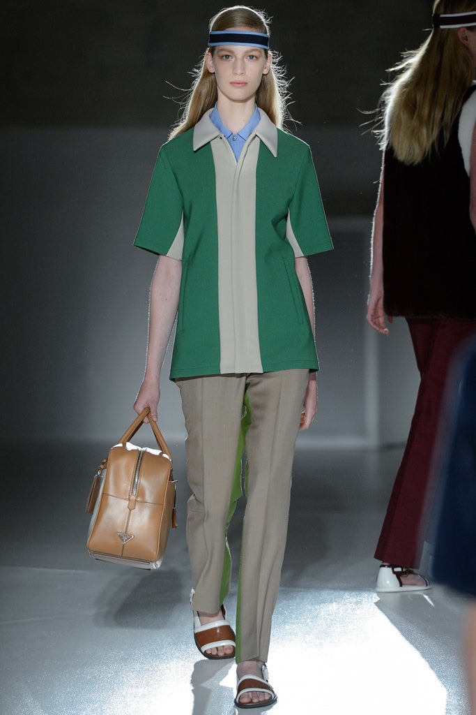 Prada Two Tones Suede Leather Short Sleeve Bowling Shirt Jacket SS 2013 - M