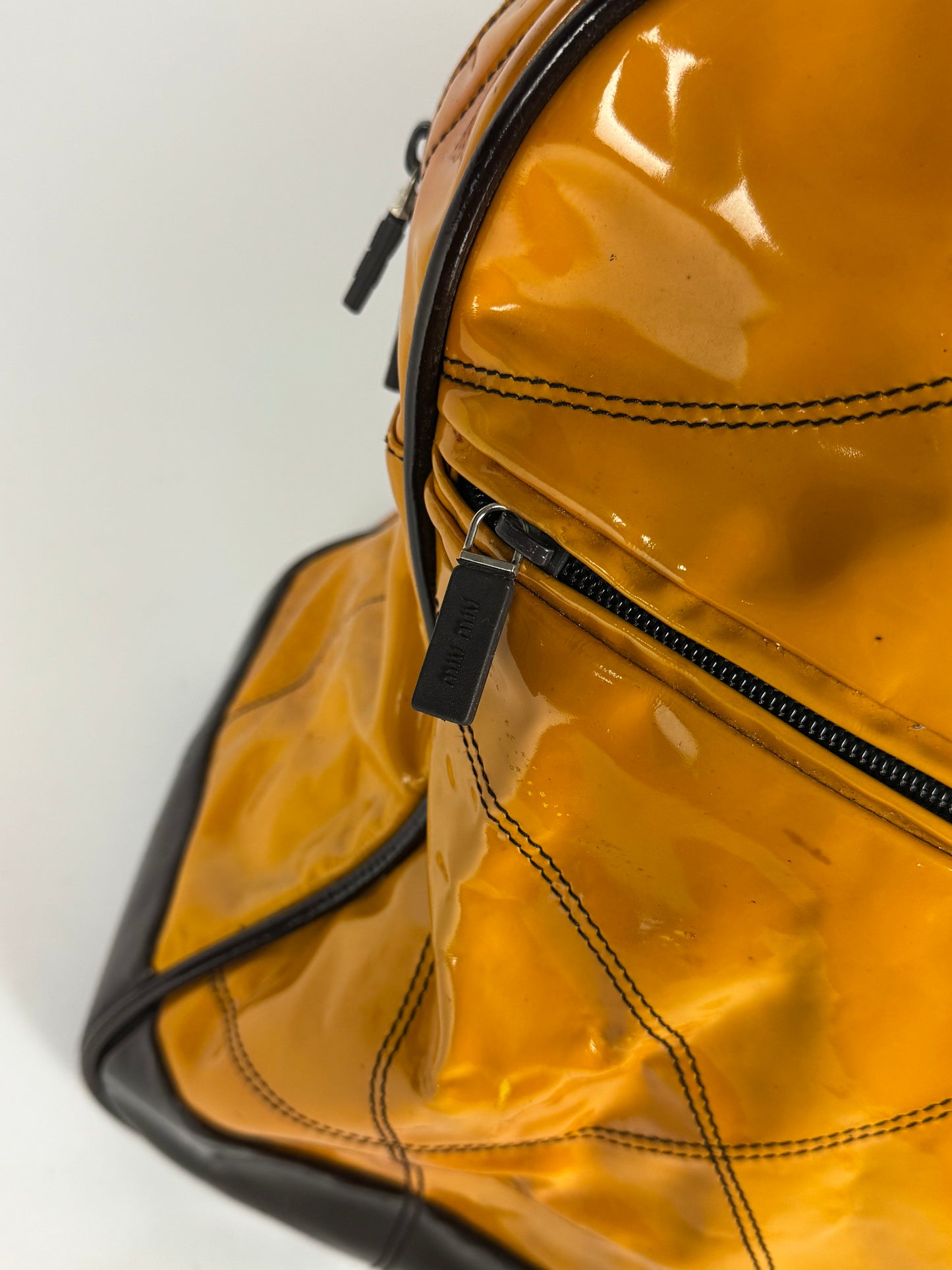 Miu Miu Bowling Oversize Patent Leather Bag 2000s - OS