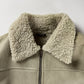 Miu Miu Grey Sheepskin Bomber Shearling Aviator Jacket 2000s - M