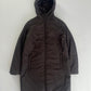 Prada Brown Nylon Double Zip Long Hooded Jacket 2000s - S