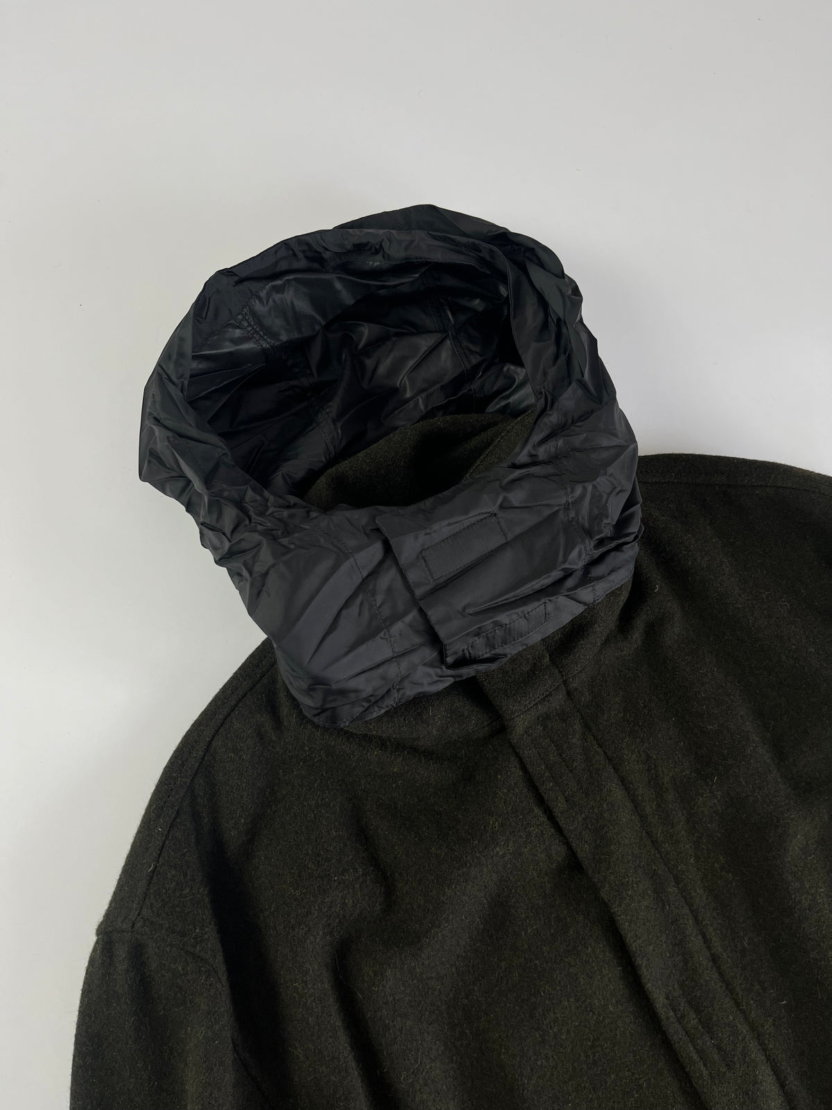 Prada Linea Rossa Dark Wool Coat FW 1999 - XL