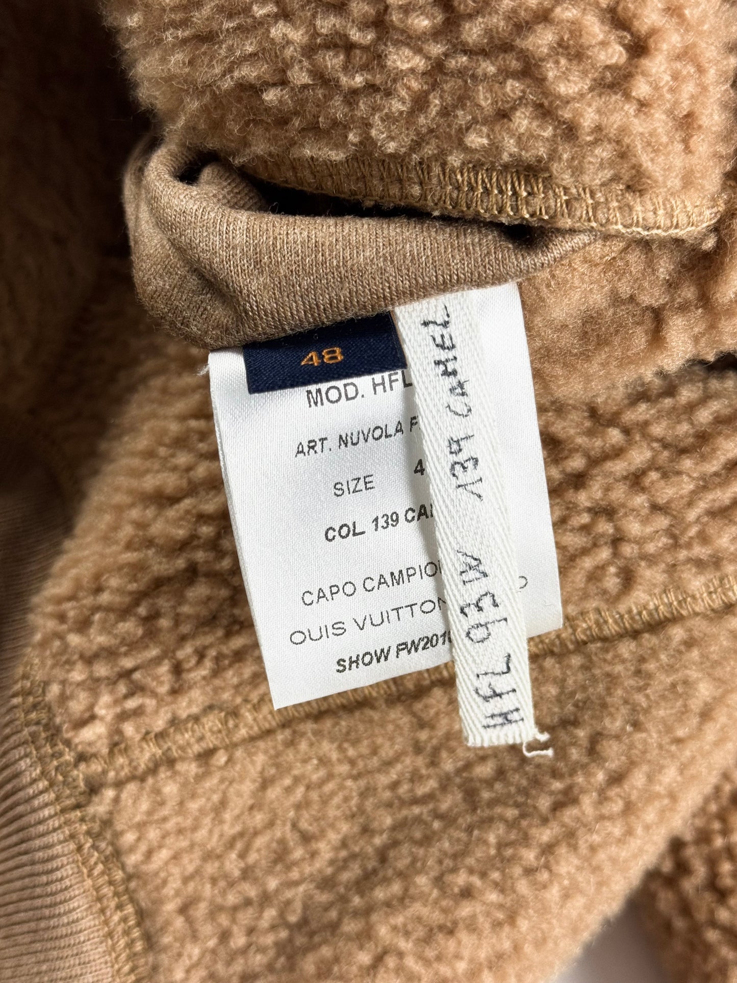 Louis Vuitton Sample Fluffy Camel Teddy Bomber Jacket FW 2018 - M