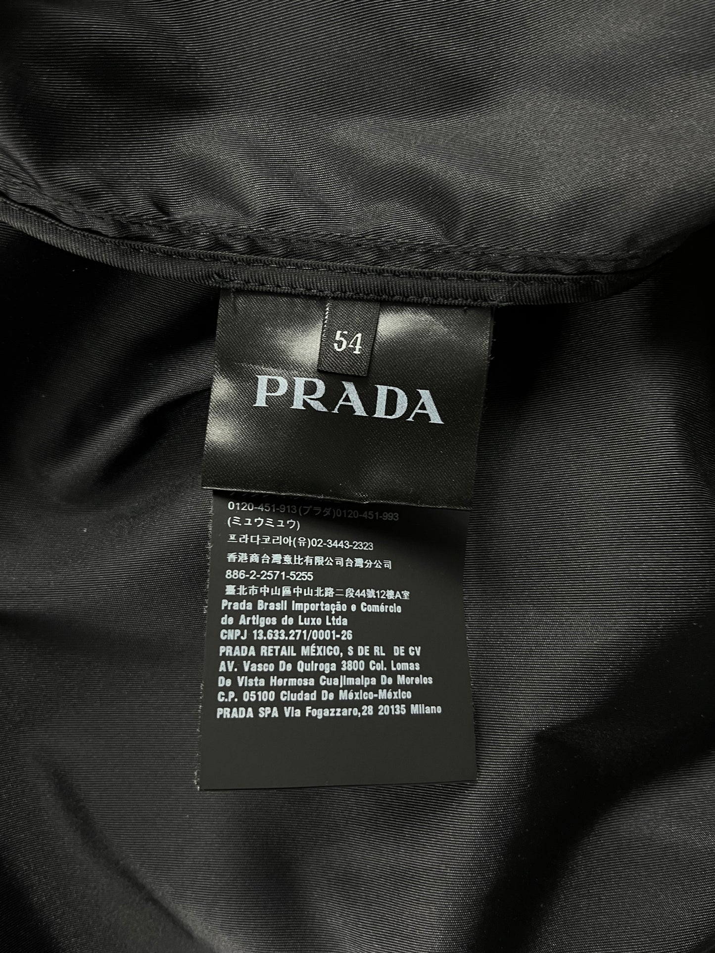 Prada Triangle Logo Nylon Bomber Jacket FW 2018 - L