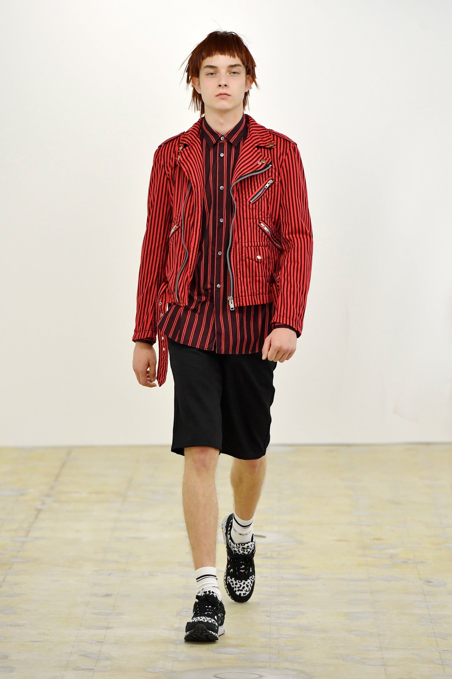 Comme Des Garçons Shirt Red Stripes Rider Jacket SS 2022 - M