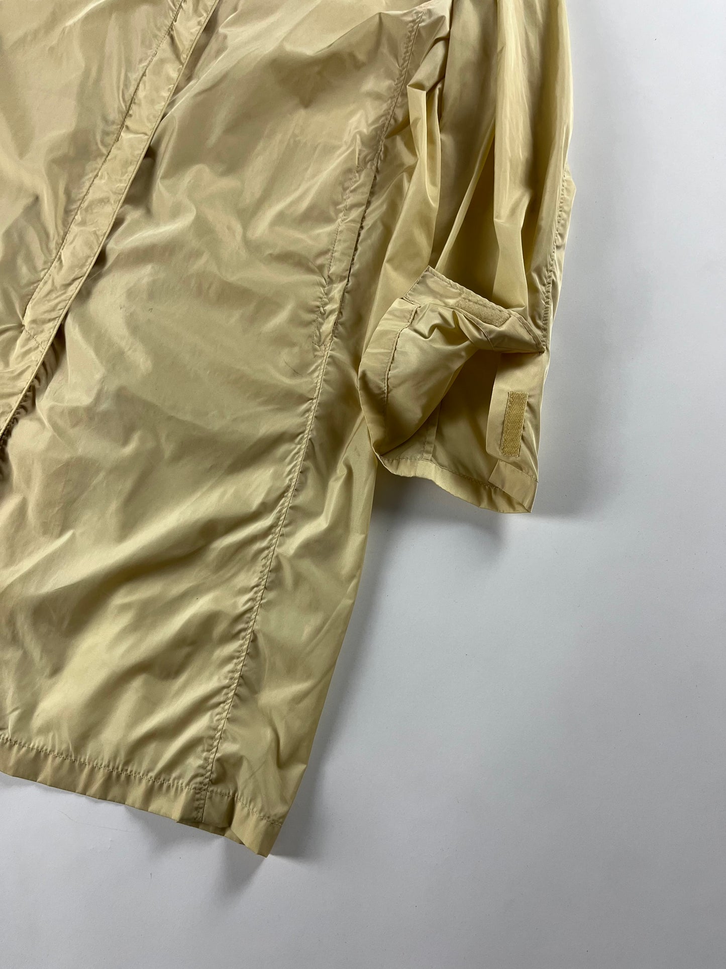 Prada Translucent Yellow Nylon Strapped Long Light Jacket SS 1998 - S
