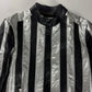 Saint Laurent Sample Metallic Silver Striped Leather Jacket Pre Fall 2015 - XS