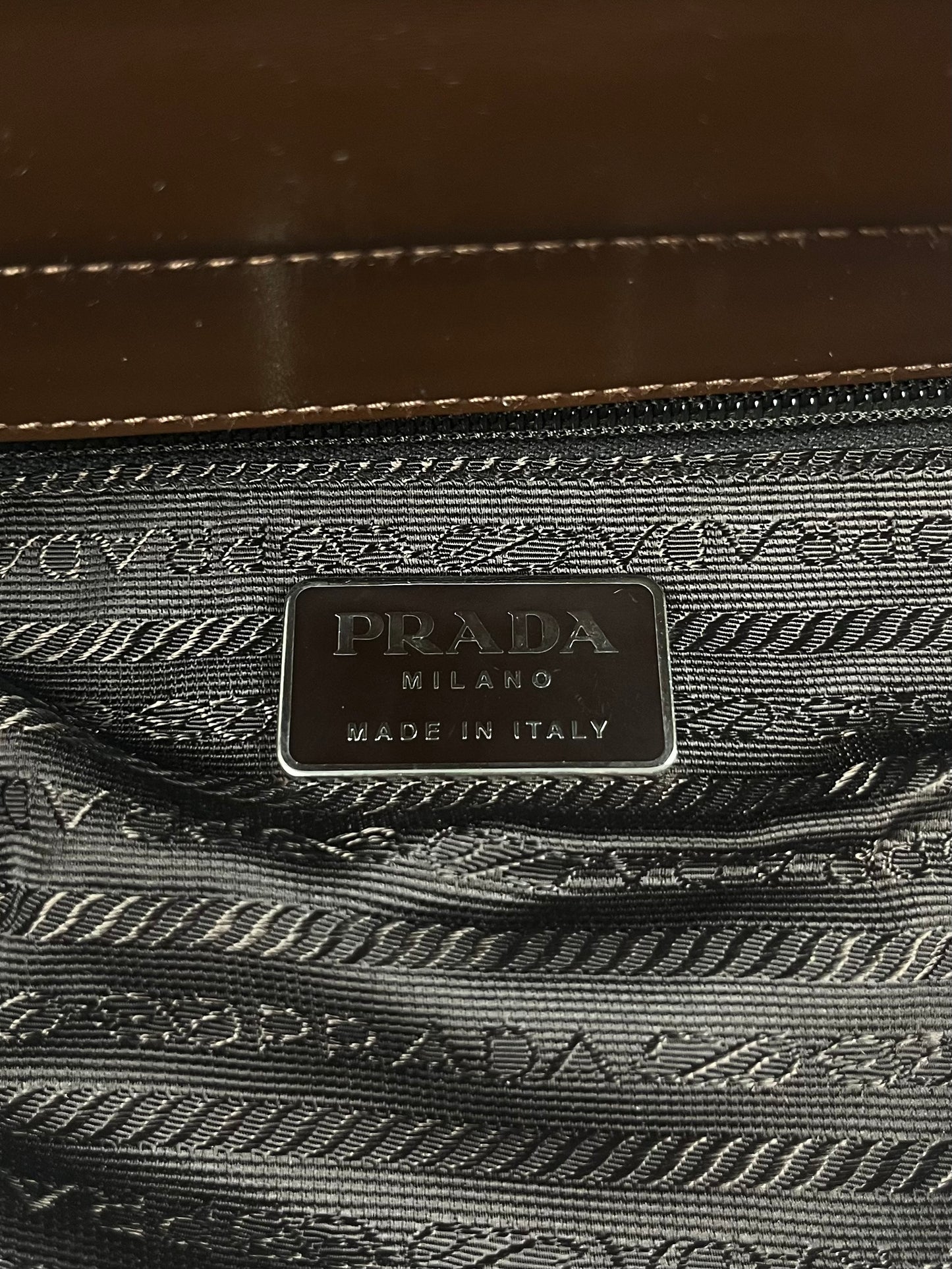 Prada Brown Leather Crossbody Bag SS 1999 - OS