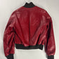 Prada Premium Red Leather Bomber Jacket FW 2000 - M
