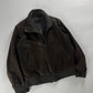 Prada Brown Premium Leather Bomber Jacket 2000s - L