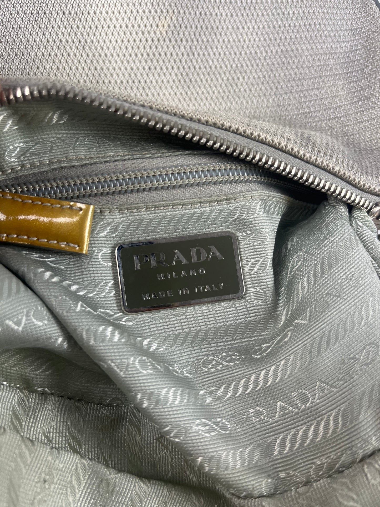 Prada Mesh Leather Shoulder Baguette Bag SS 2000 - OS