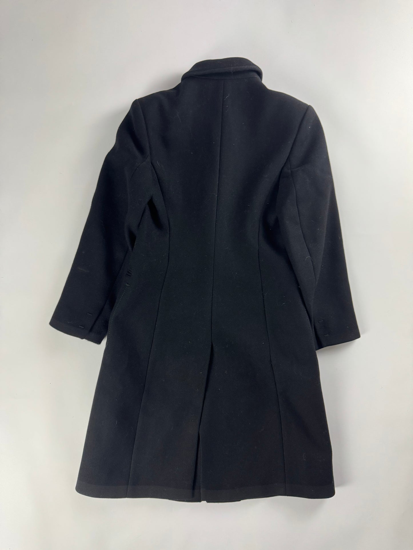 Prada Black Double Stitches Tailored Coat FW 1998 - XS