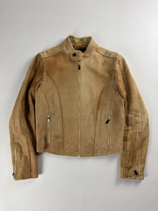 Gucci Tom Ford Camel Pony Hair Moto Jacket FW 1996 - M