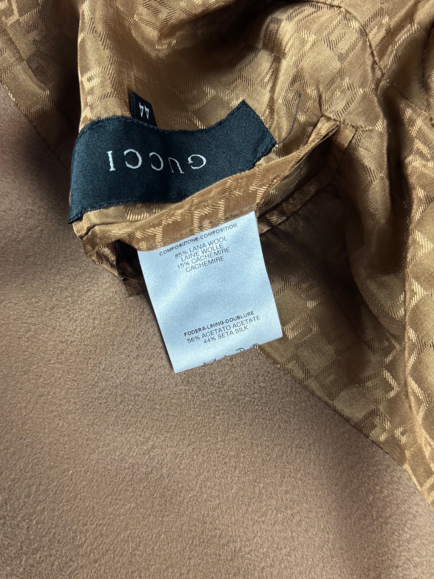 Gucci Tom Ford Camel Wool Coat 2000s - S