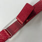 Prada Red Leather Snakeskin Translucent Belt FW 1999 - 70 cm