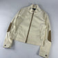 Prada Leather Patched Cream Harrington Jacket 2000s - L