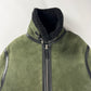 Louis Vuitton Sample Military Olive Shearling Leather Trimmed Bomber Jacket FW 2018 - M