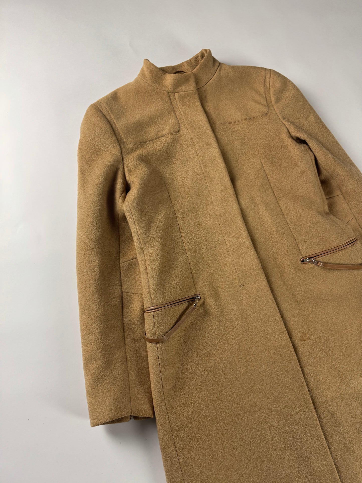 Prada Camel Wool Padded Elbows Coat FW 1999 - S