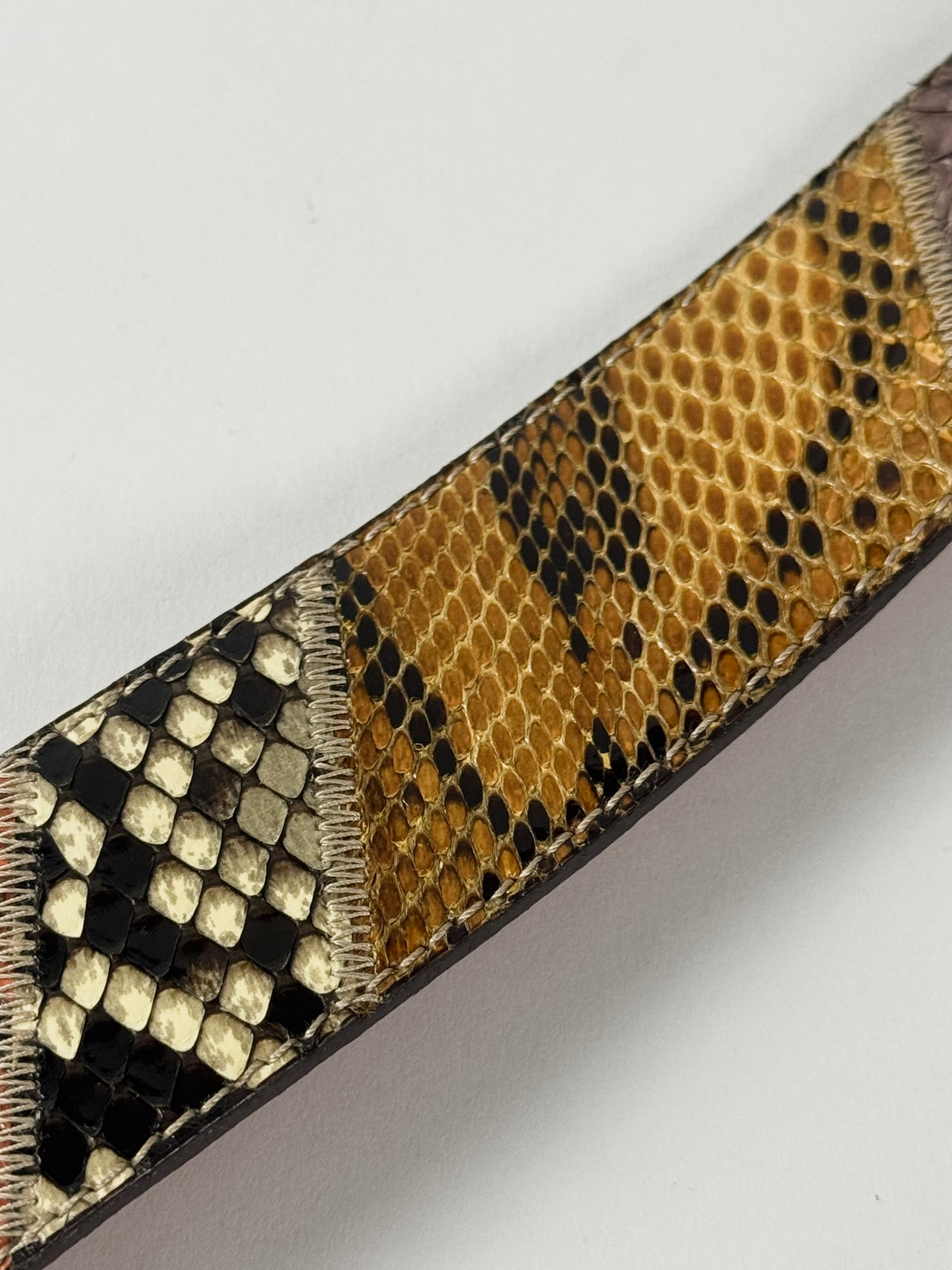 Prada Snakeskin Orange Leather Belt SS 2005 - 80 CM