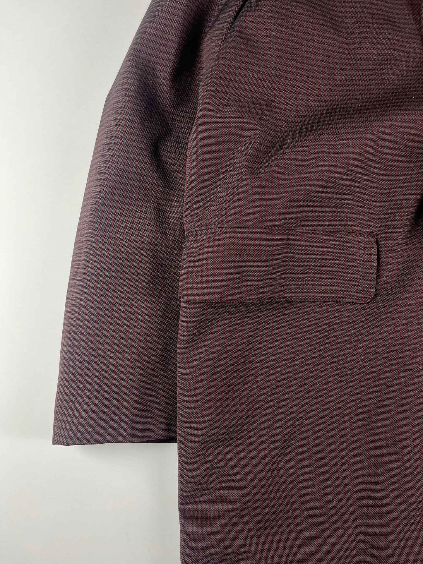 Prada Wine Striped Minimalist Coat FW 2000 - L