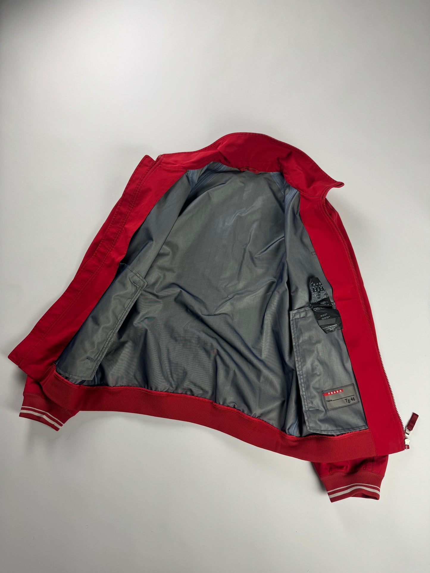Prada Sport Red Nylon Bomber Jacket FW 2009 - S