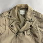 Balmain Tan Beige Belted Waist Biker Jacket 2010s - M