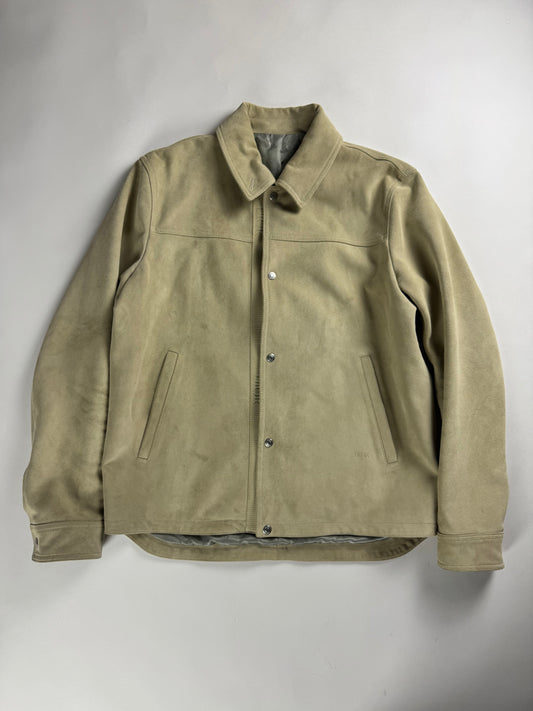 Dior Beige Suede Leather Overshirt Jacket SS 2020 - L