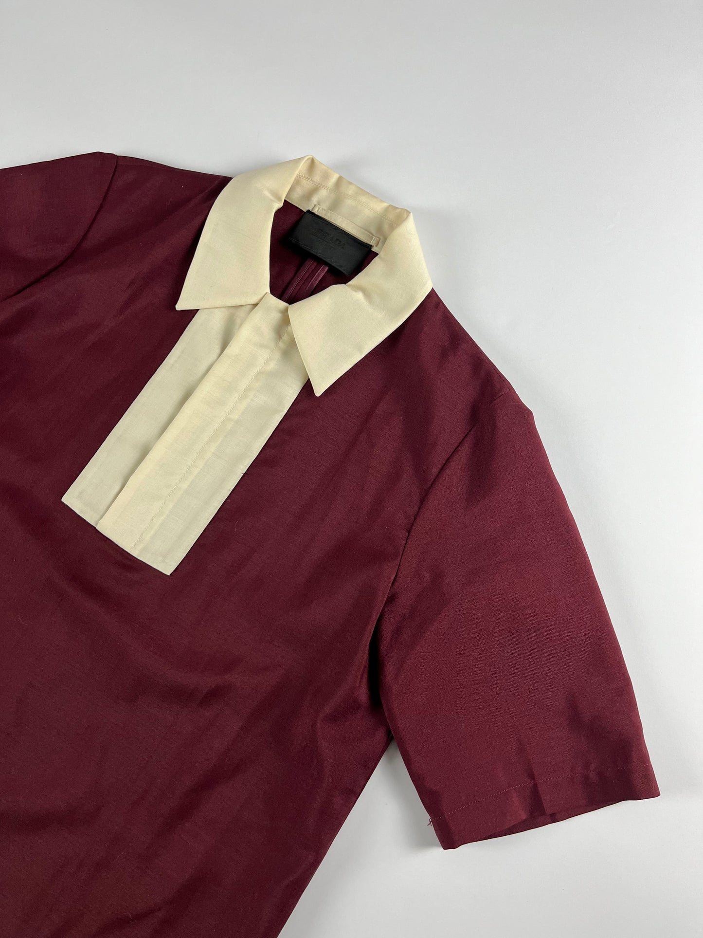 Prada Wine Red Bowling Shirt SS 2013 - L