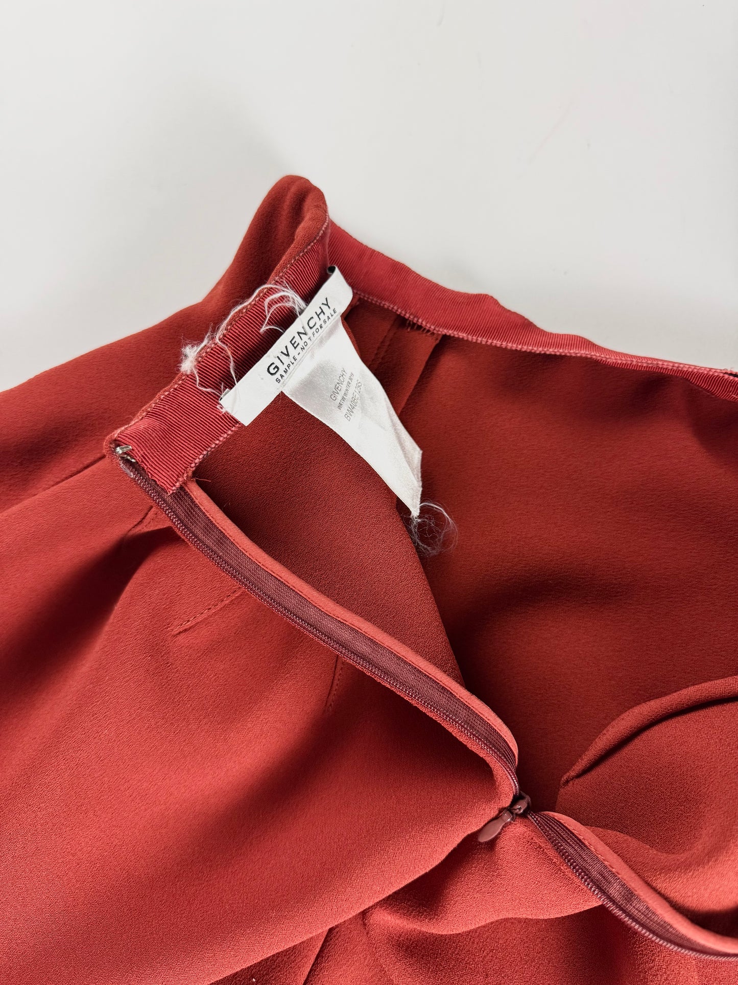 Givenchy Sample Red Coquelicot Skirt FW 2019 - S
