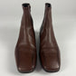 Prada Brown Square Toe Leather Boots FW 2000 - 41 EU
