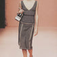 Prada Wool Tweed V Collar Top FW 2000 - M