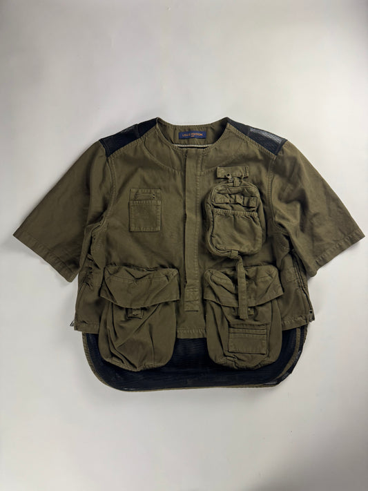 Louis Vuitton Olive Green Utility Multi Pocket Vest Pre Fall 2019 - L