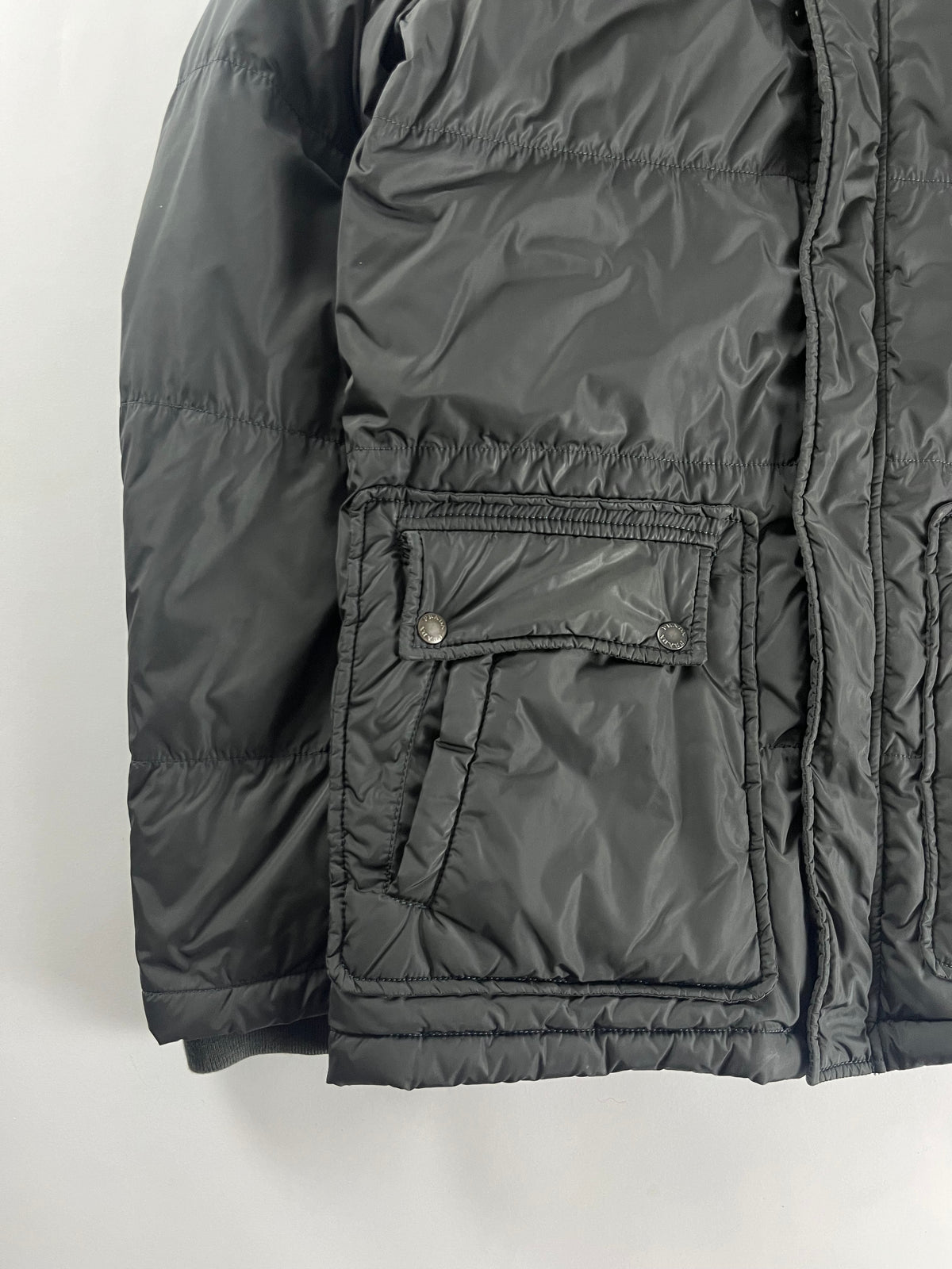 Prada Dark Nylon Mid Hooded Puffer Jacket FW 2007 - M