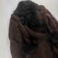 Prada Brown Fur Trimmed Brushed Sheepskin Leather Coat FW 2010 - S