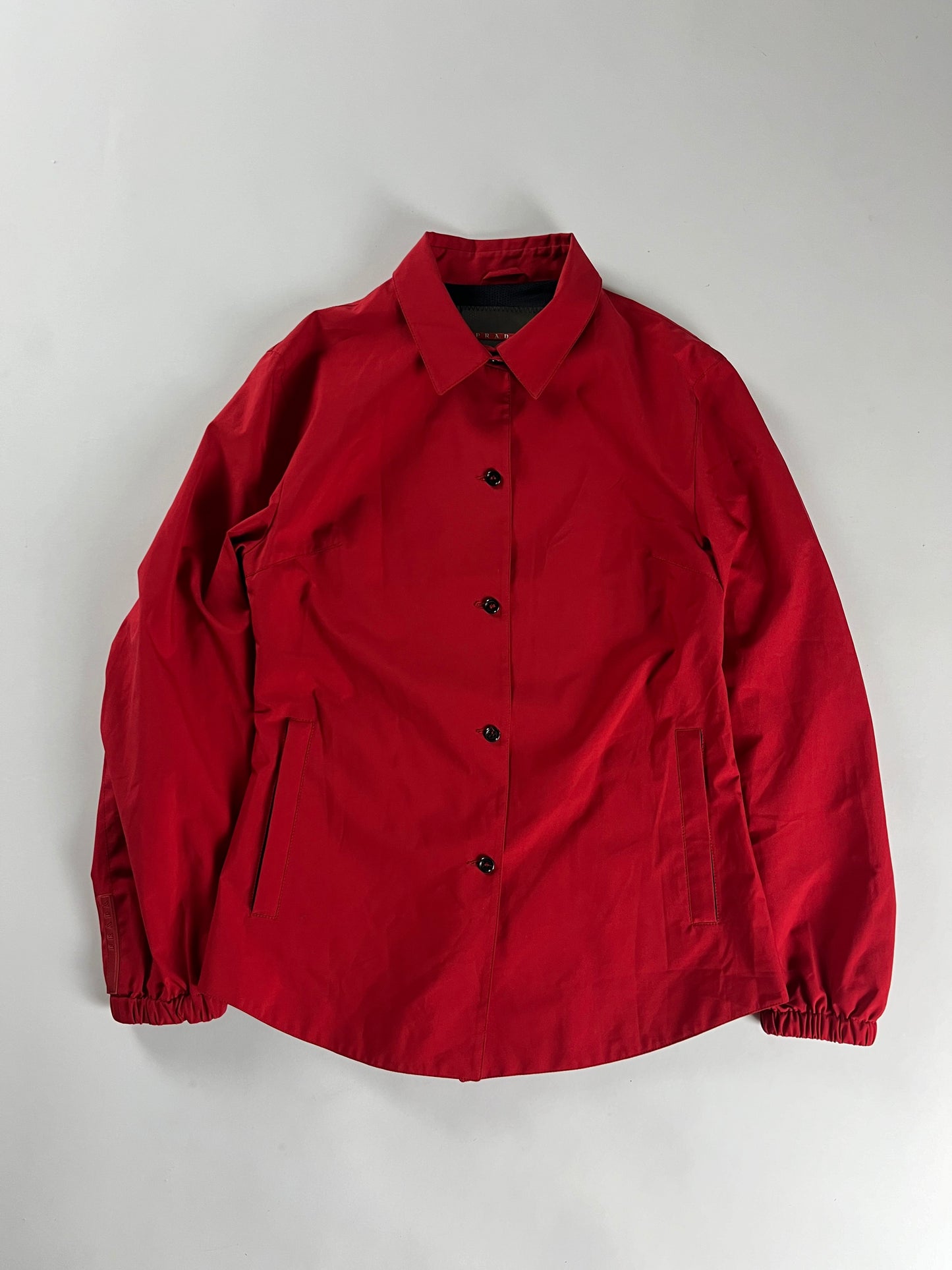 Prada Linea Rossa Red Nylon Technical Shirt SS 2000 - XS