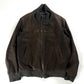 Prada Brown Premium Leather Bomber Jacket 2000s - L