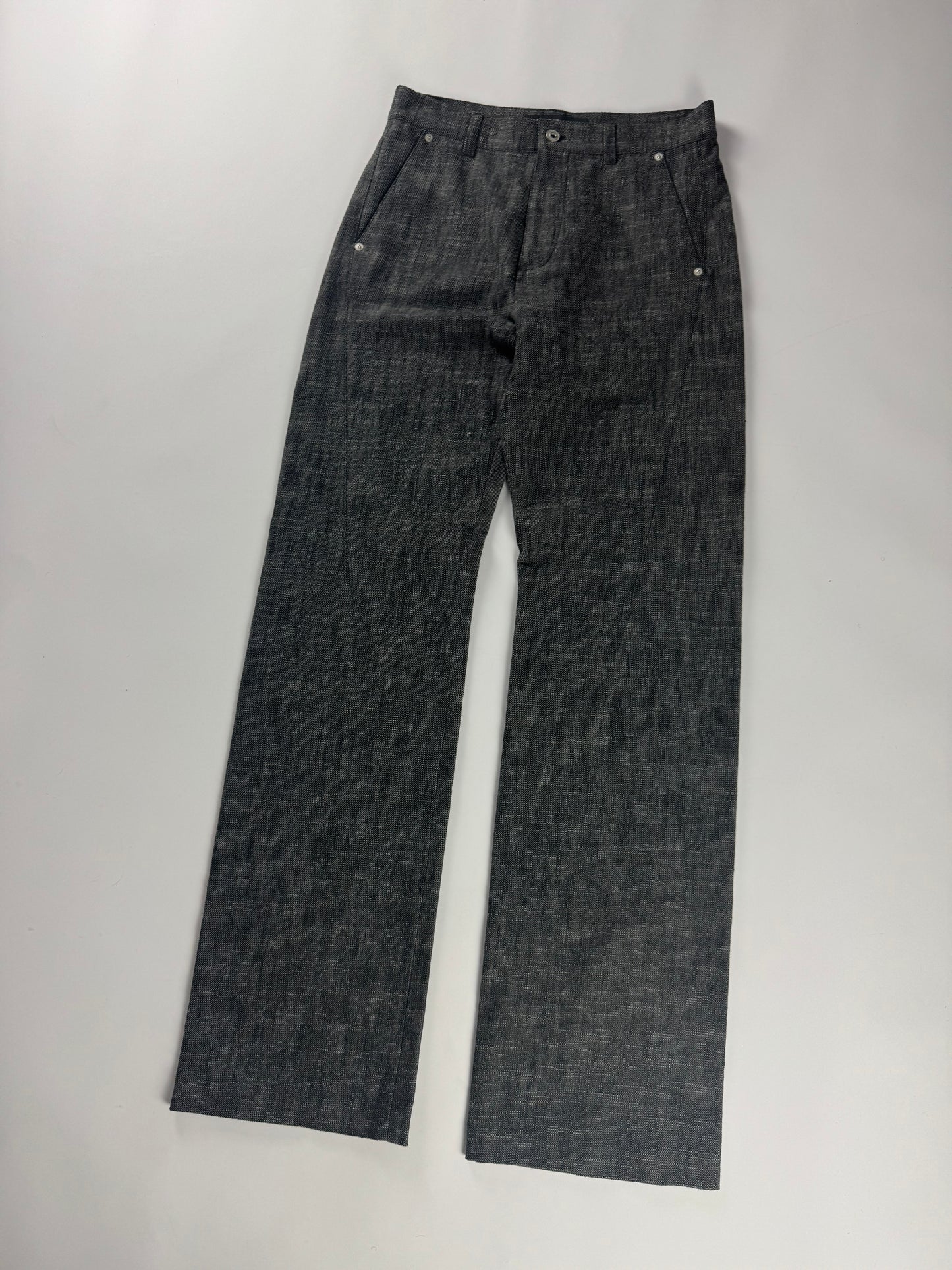 Y/Project Sample Grey Blended Fabric Pants SS 2015 - S