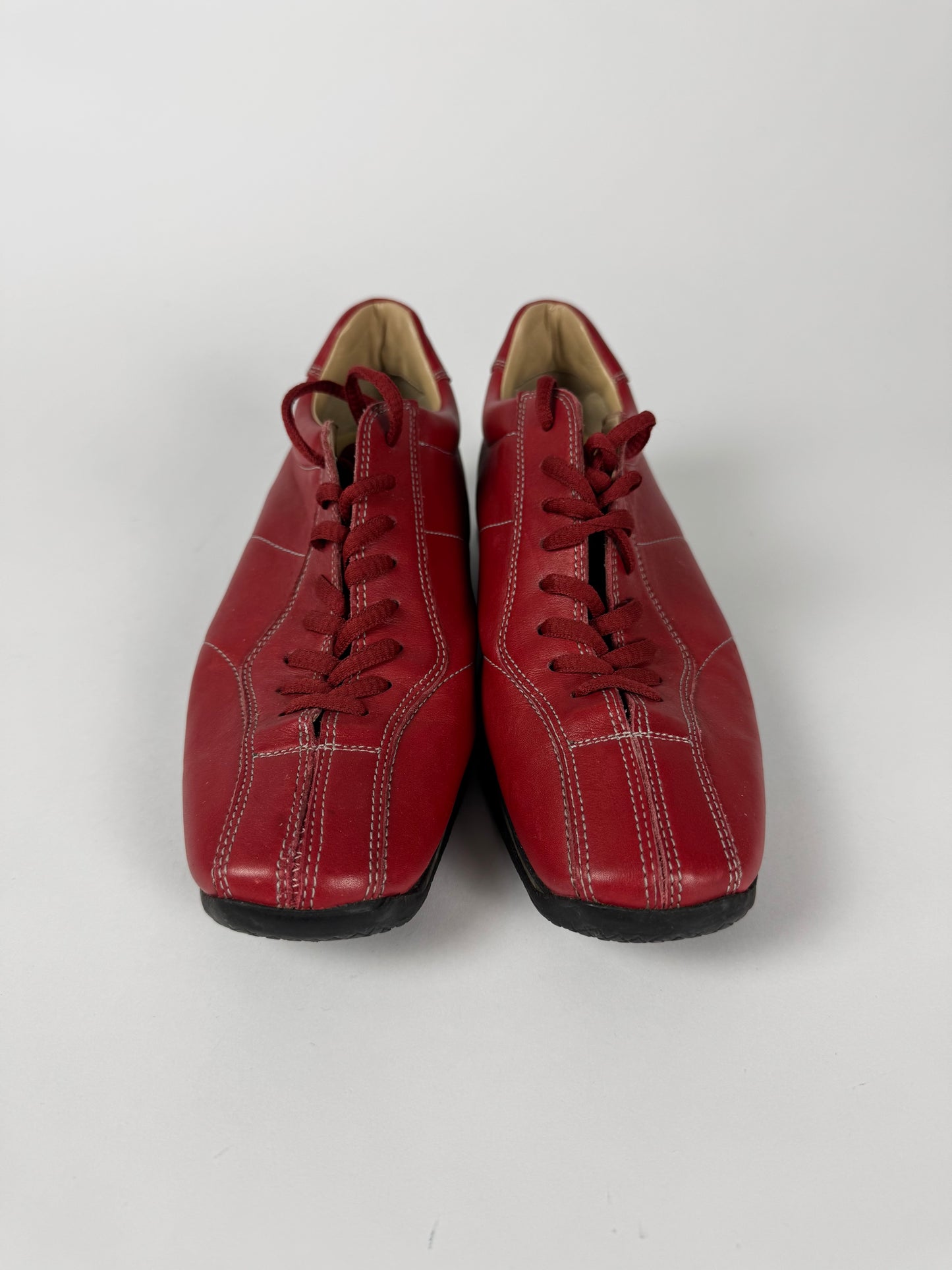 Prada Sport Red Laced Low Trainers 2000s - 39 IT/39,5 EU