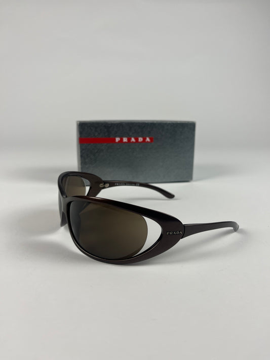 Prada Brown Gap Vision Sunglasses - OS