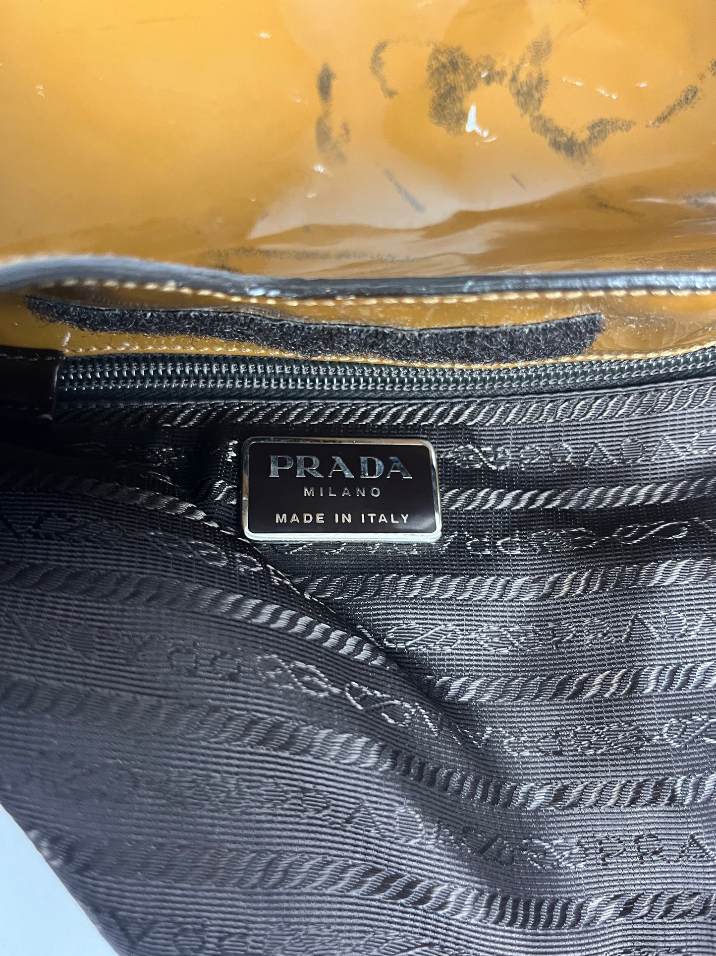 Prada Camel Bright Leather Crossbody Bag FW 1999 - OS