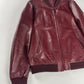 Prada Backside Triangle Logo Reversible Soft Bordeaux Leather Bomber Jacket FW 2017 - M