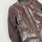 Prada Brown Wine Leather Moto Jacket 2000s - XS
