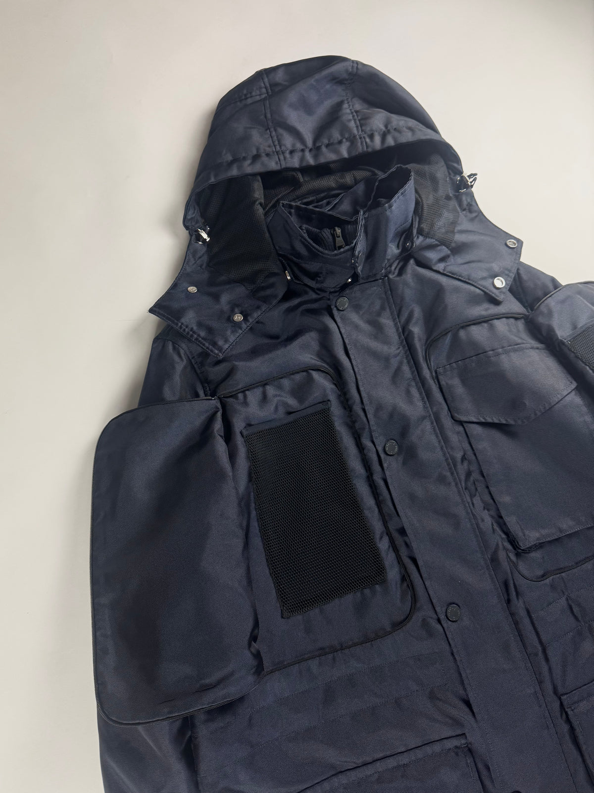 Louis Vuitton Sample Night Blue Multi Pocket Utility Cargo Parka FW 2016 - M