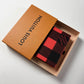 Louis Vuitton Collector Leather Box Monogram Bandana Print Double Playing Red & Blue Card Set - OS