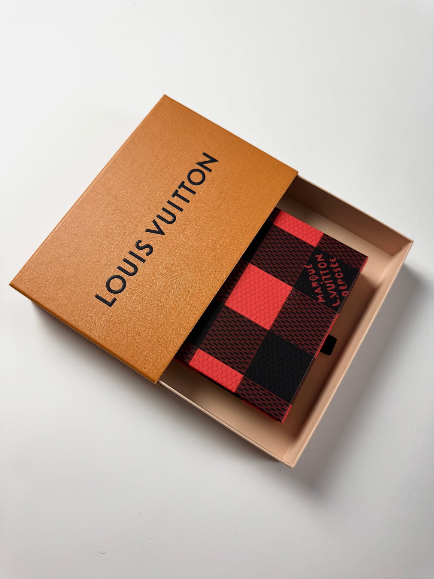 Louis Vuitton Collector Leather Box Monogram Bandana Print Double Playing Red & Blue Card Set - OS