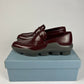 Prada Wine Red Leather Platform Loafers FW 2015 - 40 EU